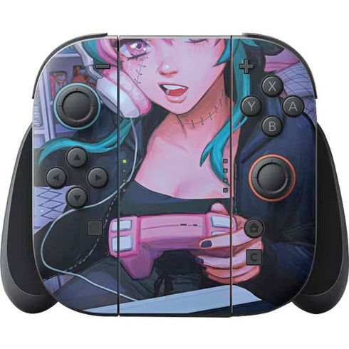Anime Catgirl Gamer Nerd by Ivy Dolamore Nintendo Skins