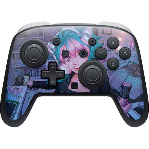 Anime Catgirl Gamer Nerd by Ivy Dolamore Nintendo Switch 2 (2025) Pro Controller Skin