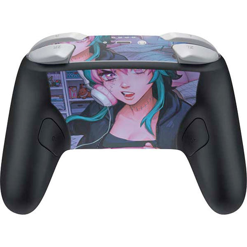 Anime Catgirl Gamer Nerd by Ivy Dolamore Nintendo Switch 2 (2025) Pro Controller Skin