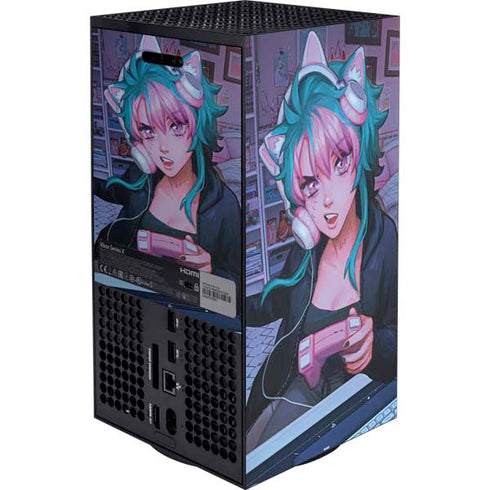 Anime Catgirl Gamer Nerd by Ivy Dolamore XBox Series X Digital Edition Bundle Skin