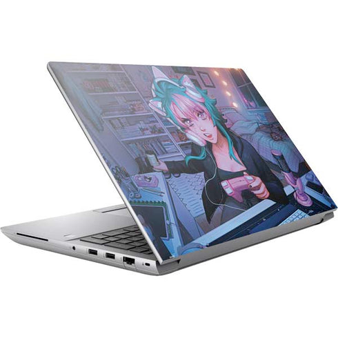 Anime Catgirl Gamer Nerd by Ivy Dolamore HP ZBook Fury 16 G10 Skin