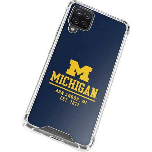 University of Michigan Ann Arbor Est 1817 Galaxy A12 Clear Case