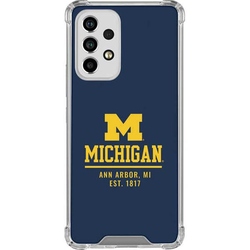 University of Michigan Ann Arbor Est 1817 Galaxy A53 5G Clear Case