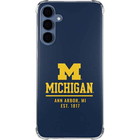University of Michigan Ann Arbor Est 1817 Galaxy A55 5G Clear Case