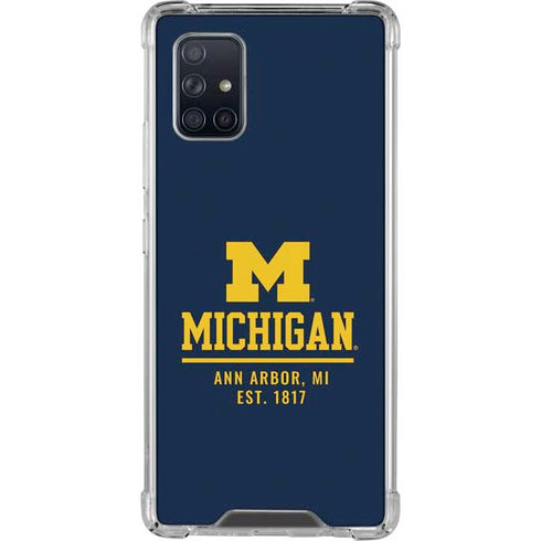 University of Michigan Ann Arbor Est 1817 Galaxy A71 5G Clear Case
