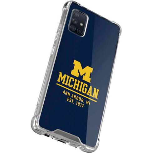 University of Michigan Ann Arbor Est 1817 Galaxy A71 5G Clear Case
