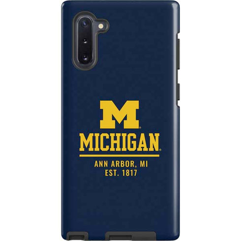 University of Michigan Ann Arbor Est 1817 Galaxy Note 10 Pro Case