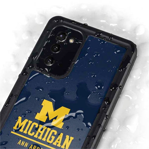 University of Michigan Ann Arbor Est 1817 Galaxy Note20 5G Waterproof Case