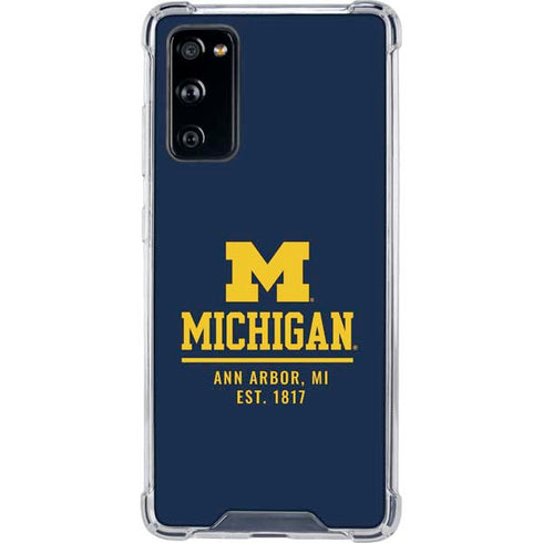 University of Michigan Ann Arbor Est 1817 Galaxy S20 FE Clear Case
