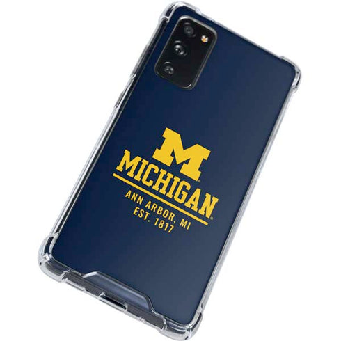 University of Michigan Ann Arbor Est 1817 Galaxy S20 FE Clear Case