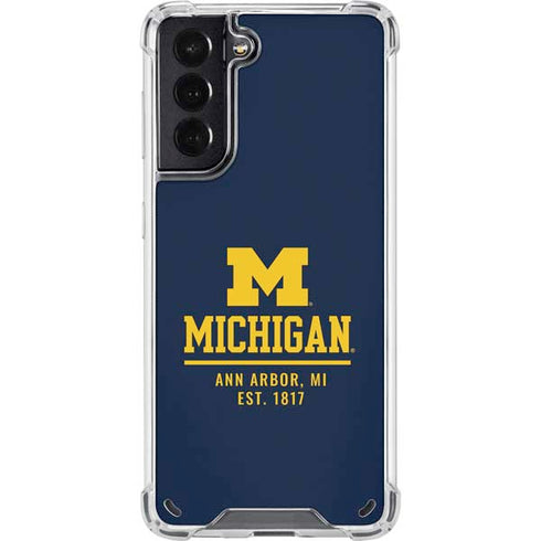 University of Michigan Ann Arbor Est 1817 Galaxy S21 5G Clear Case