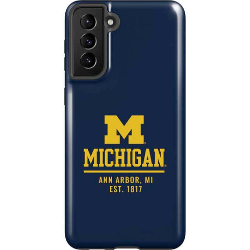 University of Michigan Ann Arbor Est 1817 Galaxy S21 FE Pro Case