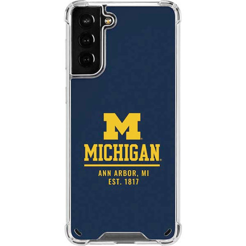 University of Michigan Ann Arbor Est 1817 Galaxy S21 Plus 5G Clear Case