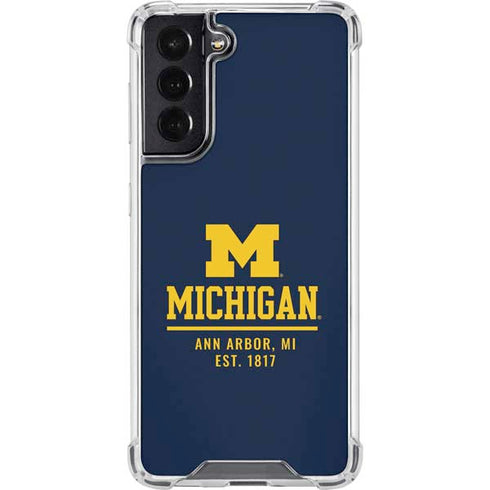 University of Michigan Ann Arbor Est 1817 Galaxy S22 Clear Case