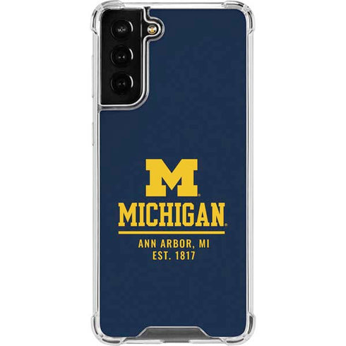 University of Michigan Ann Arbor Est 1817 Galaxy S22 Plus Clear Case