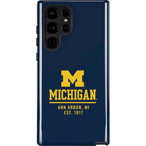 University of Michigan Ann Arbor Est 1817 Galaxy S22 Ultra Pro Case