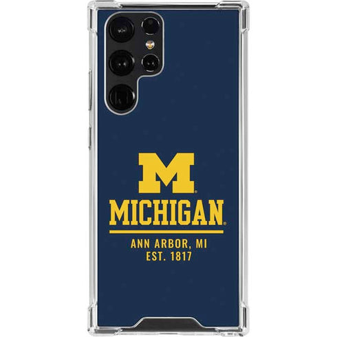 University of Michigan Ann Arbor Est 1817 Galaxy S23 Ultra Clear Case
