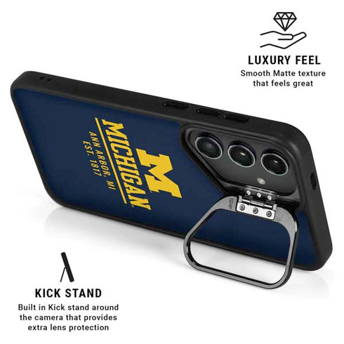 University of Michigan Ann Arbor Est 1817 Galaxy S25 Kickstand Case