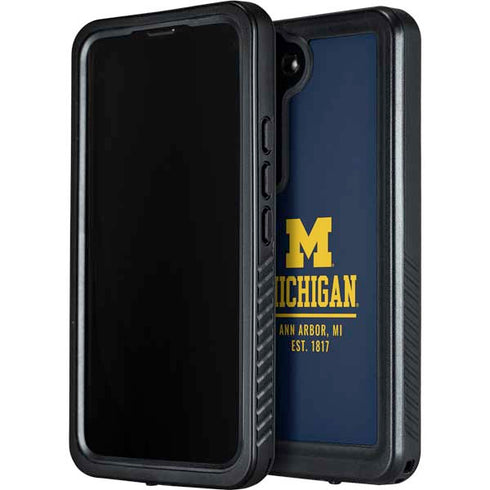 University of Michigan Ann Arbor Est 1817 Galaxy S24 Plus Waterproof Case