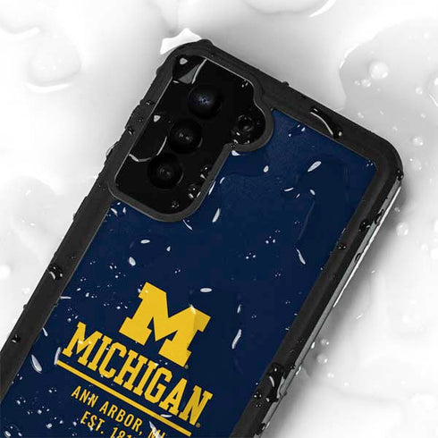 University of Michigan Ann Arbor Est 1817 Galaxy S24 Plus Waterproof Case