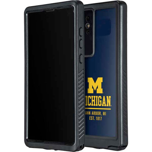 University of Michigan Ann Arbor Est 1817 Galaxy S24 Ultra Waterproof Case