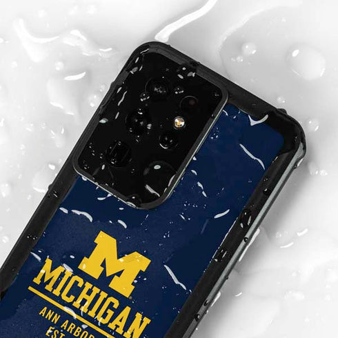 University of Michigan Ann Arbor Est 1817 Galaxy S24 Ultra Waterproof Case