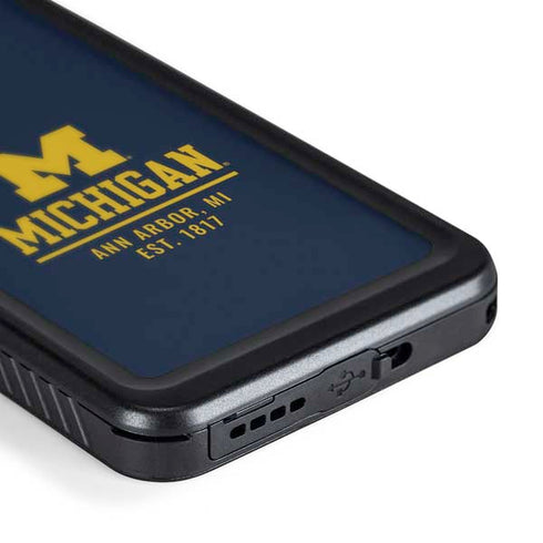 University of Michigan Ann Arbor Est 1817 Galaxy S24 Waterproof Case