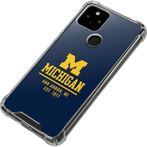 University of Michigan Ann Arbor Est 1817 Google Pixel 5 Clear Case