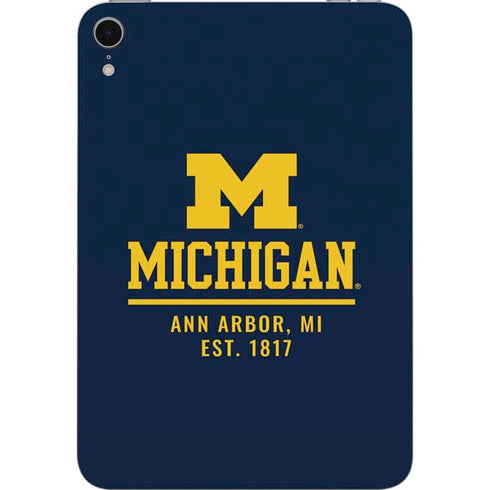 University of Michigan Ann Arbor Est 1817 Apple iPad Mini Skin