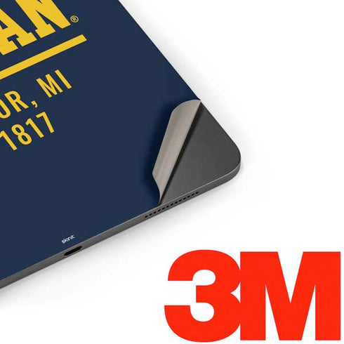 University of Michigan Ann Arbor Est 1817 Apple iPad Pro Skin