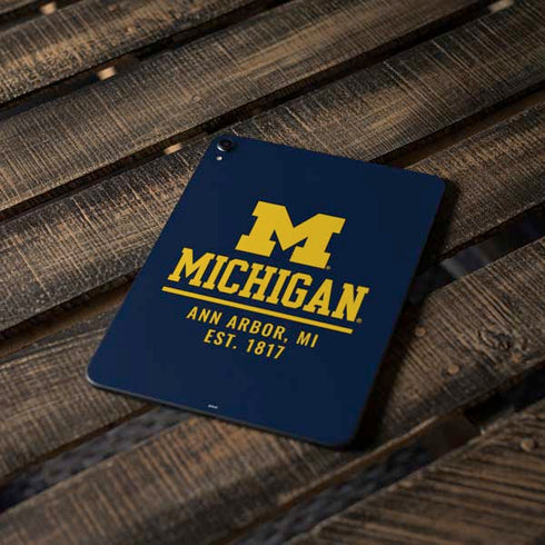 University of Michigan Ann Arbor Est 1817 Apple iPad Pro Skin