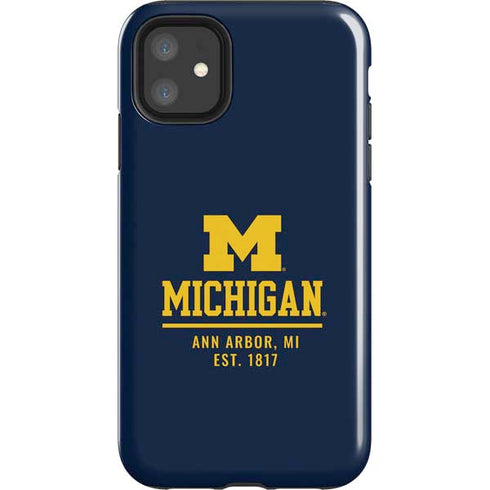 University of Michigan Ann Arbor Est 1817 iPhone 11 Impact Case