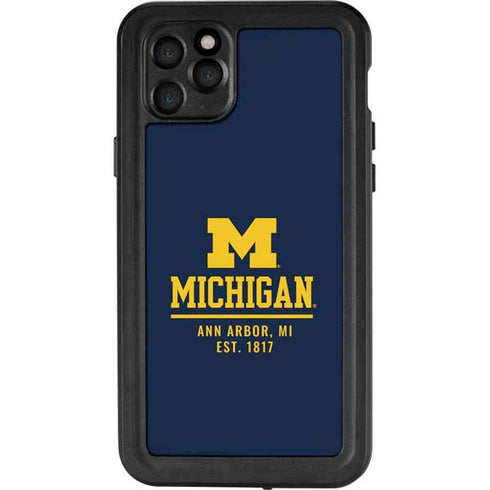University of Michigan Ann Arbor Est 1817 iPhone 11 Pro Max Waterproof Case