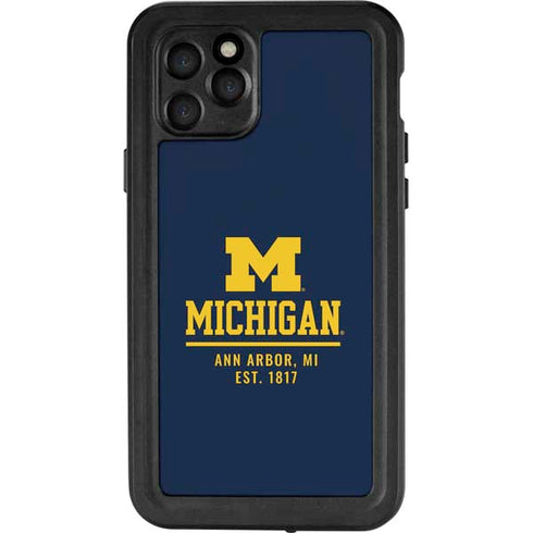University of Michigan Ann Arbor Est 1817 iPhone 11 Pro Waterproof Case