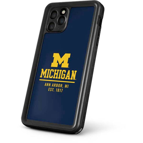 University of Michigan Ann Arbor Est 1817 iPhone 11 Pro Waterproof Case