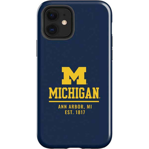 University of Michigan Ann Arbor Est 1817 iPhone 12 Impact Case