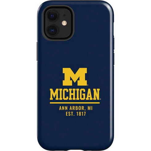 University of Michigan Ann Arbor Est 1817 iPhone 12 Mini Impact Case