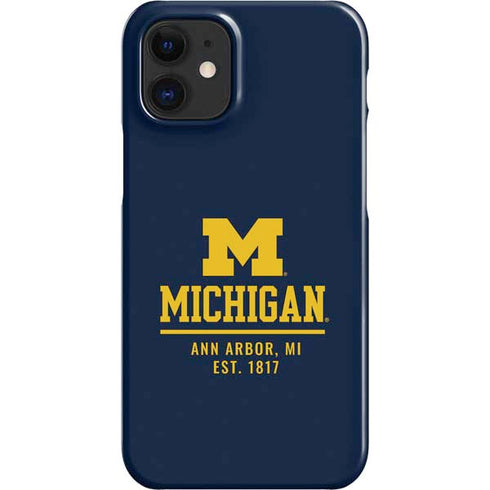 University of Michigan Ann Arbor Est 1817 iPhone 12 Mini Lite Case