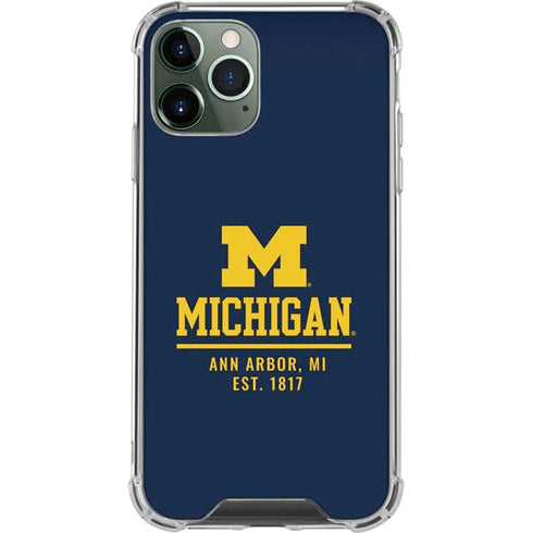 University of Michigan Ann Arbor Est 1817 iPhone 12 Pro Clear Case