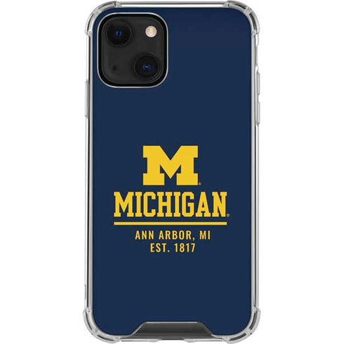 University of Michigan Ann Arbor Est 1817 iPhone 13 Mini Clear Case