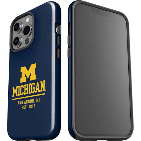 University of Michigan Ann Arbor Est 1817 iPhone 14 Pro Impact Case