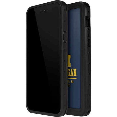 University of Michigan Ann Arbor Est 1817 iPhone 14 Pro Max Waterproof Case