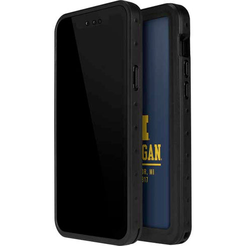 University of Michigan Ann Arbor Est 1817 iPhone 14 Pro Waterproof Case