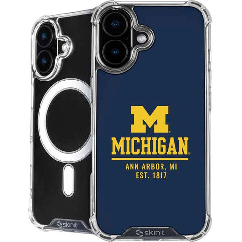 University of Michigan Ann Arbor Est 1817 iPhone 16 MagSafe Case