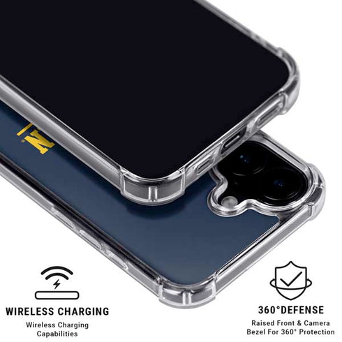 University of Michigan Ann Arbor Est 1817 iPhone 16 Plus Clear Case