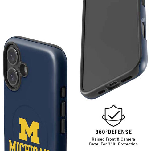 University of Michigan Ann Arbor Est 1817 iPhone 16 Plus Magsafe Impact Case