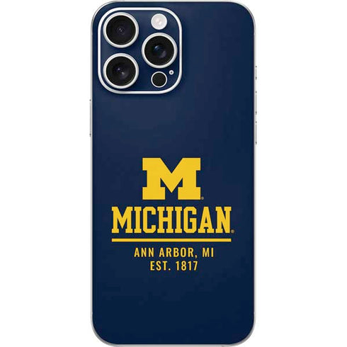 University of Michigan Ann Arbor Est 1817 iPhone 16 Pro Max Skin