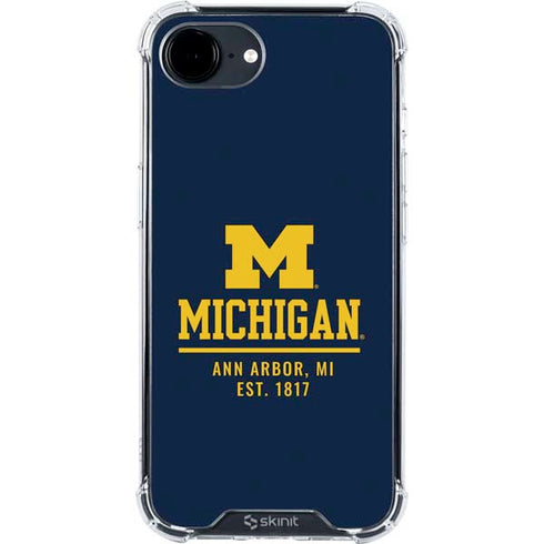 University of Michigan Ann Arbor Est 1817 iPhone 16e Clear Case