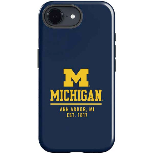 University of Michigan Ann Arbor Est 1817 iPhone 16e Impact Case