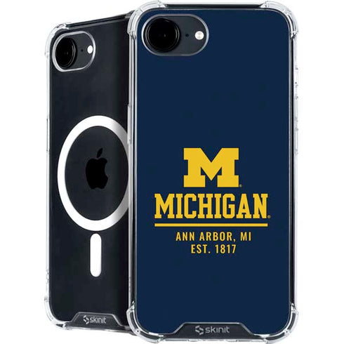 University of Michigan Ann Arbor Est 1817 iPhone 16e MagSafe Case